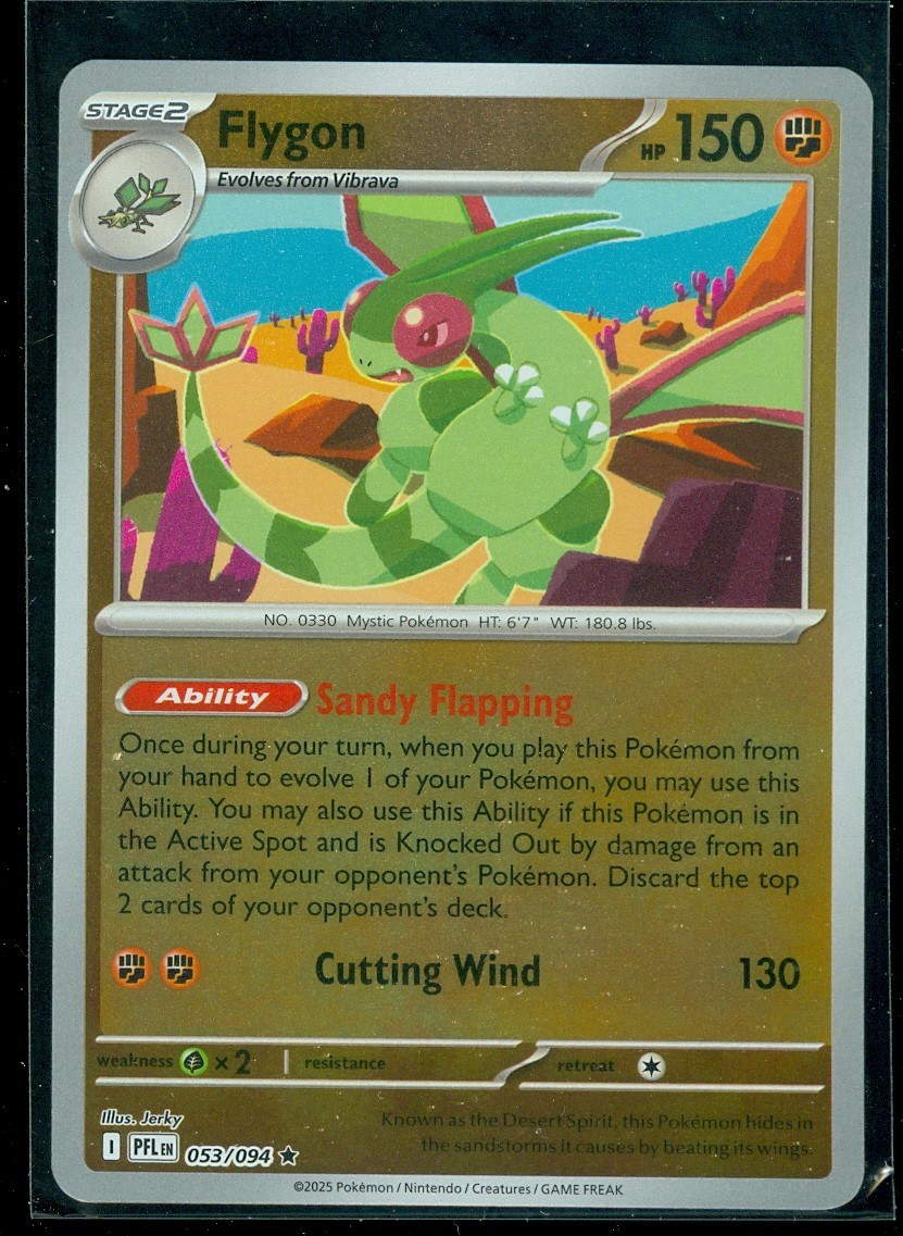 Pokemon FLYGON 053/094 - Phantasmal Flames - RARE Rev Holo - MINT