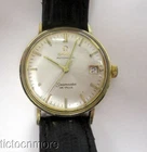 VINTAGE 14K GF OMEGA AUTOMATIC SEAMASTER DEVILLE DATE WATCH MENS SILVER DIAL