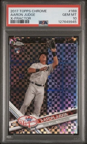 2017 Topps Chrome X-Fractor #169 Aaron Judge Yankees RC Rookie PSA 10 GEM MINT