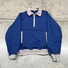 vintage l.l. bean made in usa quarter zip navy bomber jacket size medium