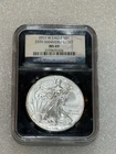 2011 W BURNISHED SILVER EAGLE NGC MS 69 ~ 25TH ANNIVERSARY SET ~ BLACK CORE