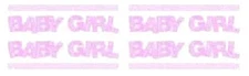 Mrs. Grossman's Stickers - Paper Whisper Baby Girl Words in Pink - 3 Strips