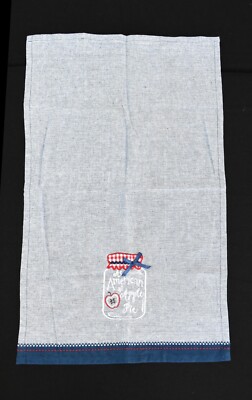 2015 Blue American Apple Pie Design Cotton Kitchen Hand Towel 16'' x 26'' NWOT