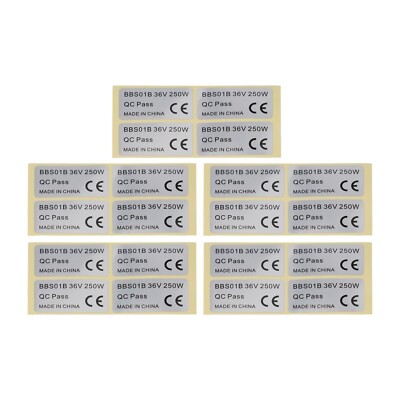 20* Sticker 20pcs 36V 250W 45x23mm 48V 750W Components E-Bike E-bicycle
