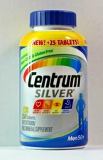 Centrum Silver Multivitamin Multimineral Supplement for MEN 50+, 275 Tablets