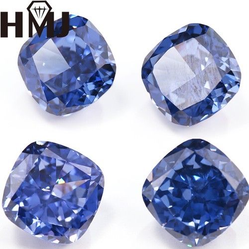 Crushed Ice Cut Tanzanite Cushion Loose Cubic Zirconia AAAAA CZ Stone Gemstone - Picture 7 of 8