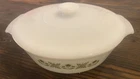 Vintage Anchor Hocking Fire King Casserole Dish WITH Lid- Green Meadow 1 1/2 Qt