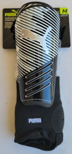 Unisex Size Medium Black/Silver/White Puma Strike Shinguard  Ankle Sock
