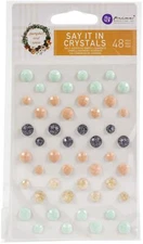 Prima Marketing Pumpkin & Spice Say It In Crystals-Assorted Dots 48/Pkg