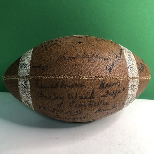 1960 Era Signed Football Auburn Alabama University AL NFL Drafts Super Bowl