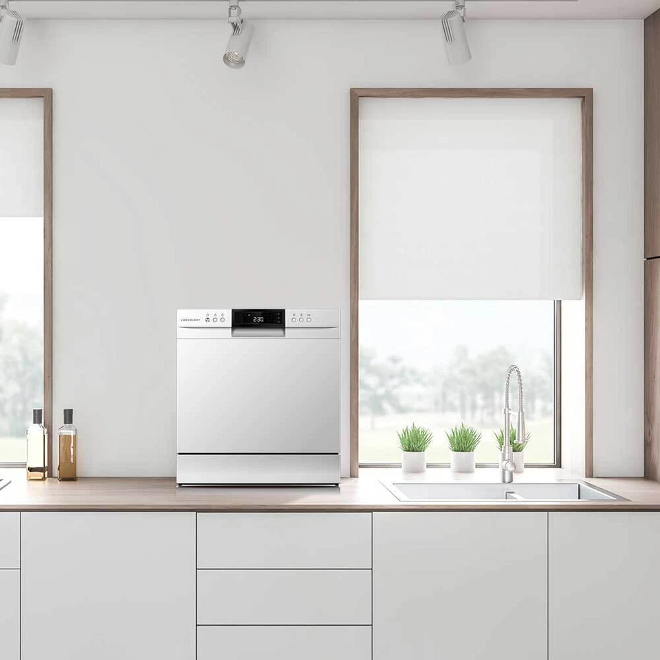 Cookology Table Top Dishwasher 8 Place Settings Freestanding - White CTTD8WH - Image 3 of 4