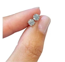 1 Ct Round Cut VVS1/F Certified Lab Grown Diamond Stud Earrings 14k White Gold