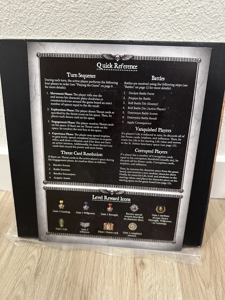 Warhammer 40k RELIQUIA Juego de Mesa Base Fantasy Flight Games SOLO TABLERO Y LIBRO DE REGLAS Foto 2 de 4