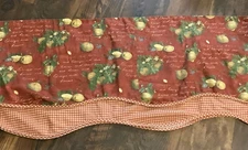 Waverly~Scalloped Valance~”Oranges & Lemons”~76x17~Checked Underlayment~Classic!