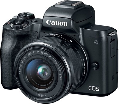 Canon EOS M50 Mirrorless Camera Kit w/EF-M15-45mm and 4K Video Black