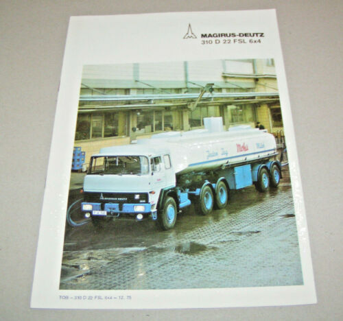 Prospekt / Broschüre LKW - Magirus-Deutz 310 D 22 FSL 6x4 - Ausgabe 1975 - 第 1/2 張圖片