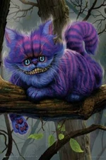 Cheshire Cat by Vincent Hie Non-Flocked Blacklight Poster 24" x 36"