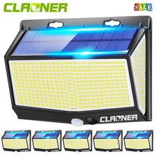 468 LED Solar Power Wall Lights PIR Motion Sensor Outdoor Garden Security Lamp