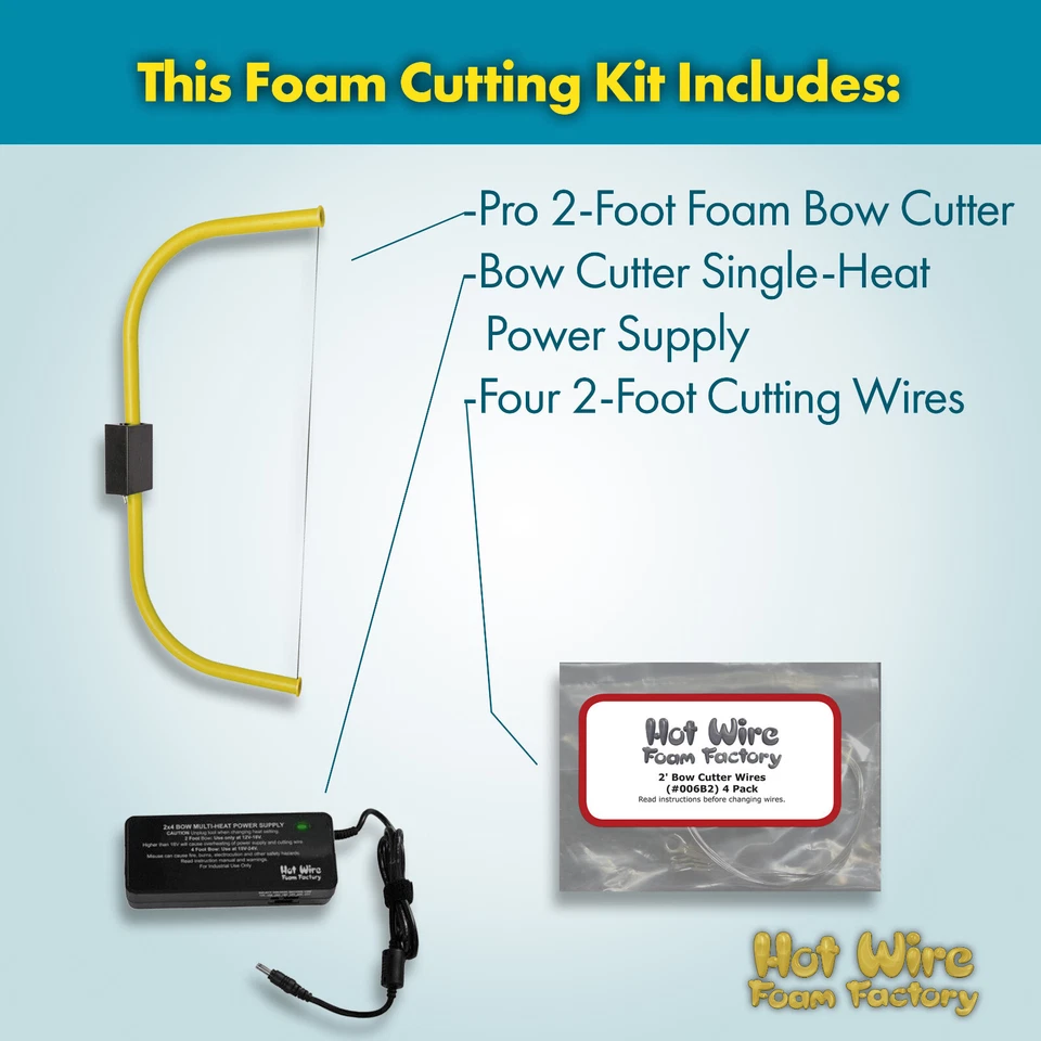 Pro 2-Foot Foam Bow Cutter Styrofoam, EPS, XPS, & Polystyrene Cutting Tool - Image 3 of 4