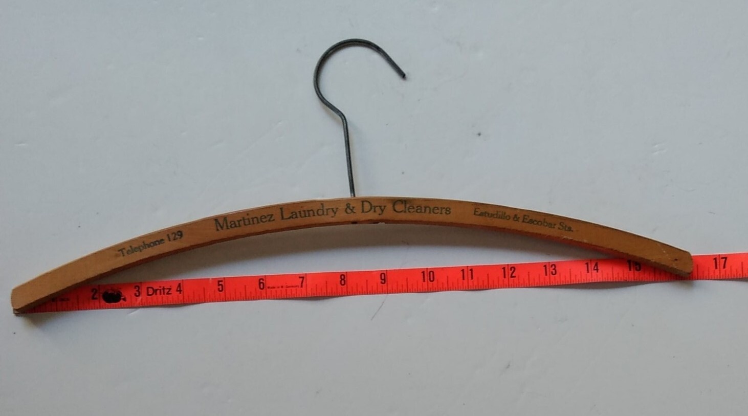 VINTAGE WOOD ADVERTISING HANGER Martinez Laundry … - image 10