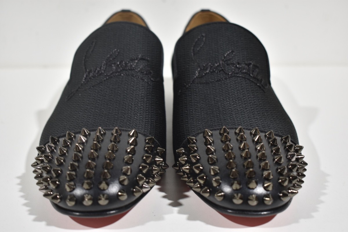 ChristianLouboutin ドレスシューズSPOOKY FLAT 42 Christian Louboutin Navy Spooky Flat Black Spike Oxford
