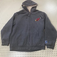 NFL Pro Line Football Arizona Cardinals Zip Up Hooded Jacket Sherpa Lined XL