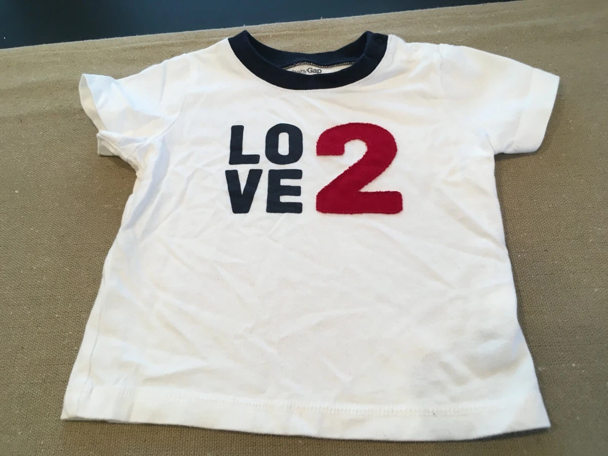White t 2025 shirt 12-18 months
