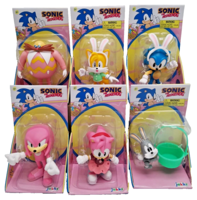 Jakks Sonic The Hedgehog 2.5 inch Complete Pink Easter Set with Dr