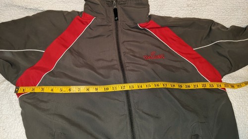 SPALDING Jacket Mens Sz Large Gray Pewter 100% Polyester Full Zip Lightweight - Picture 9 of 9