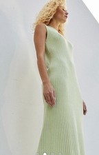 Friends With Frank Women’s Ribbed Maxi Knit In Apple. Size Medium