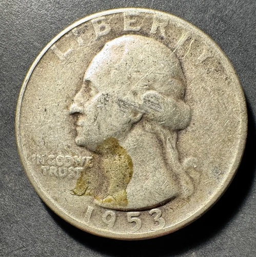 1953-S Silver Washington Quarter (Circulated) - (#3030) Very Fine Condition