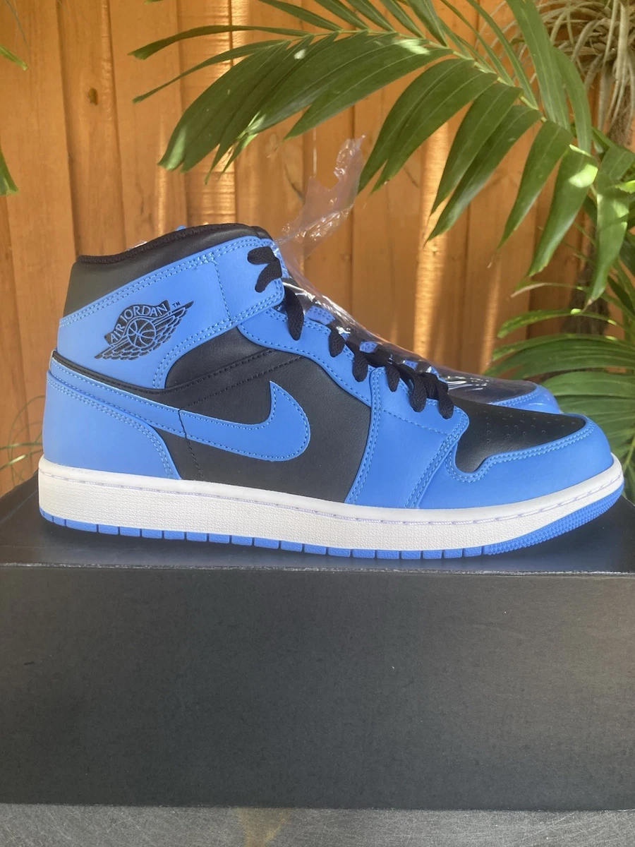 B*8様 NIKE Air Jordan 1 Black/University Jordan 1 Mid University Blue Black for Sale | Authenticity