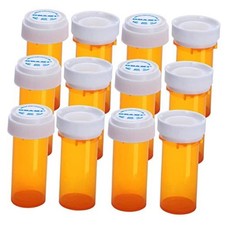 Plastic Empty Pill Bottles with Double Sided Use Child Resistant  Easy 8 Dram