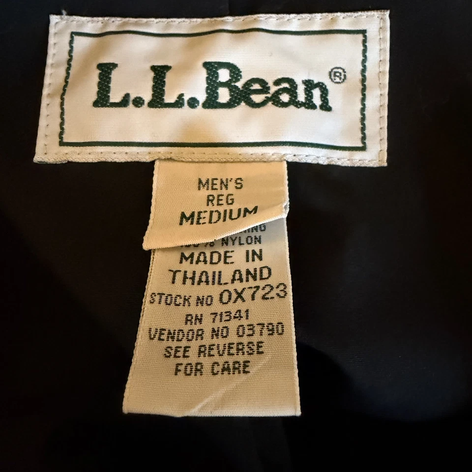 Vintage LL Bean Duster Men's Medium Black Rain Trench Coat - Image 3 of 4