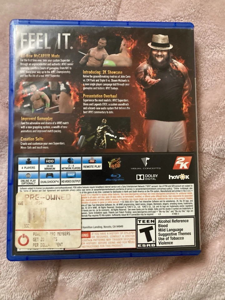WWE 2K15 (PS4, Playstation 4, 2014) w/ Manual Complete | CIB | Tested - Image 2 of 4