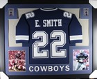 EMMITT SMITH Signed/Autographed Custom Jersey in 35x43 Frame  - JSA