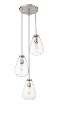 Ayra 3-Light Pendant Light In Brushed Nickel