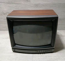 Vintage 1989 Sears 564 CRT 13.5" Woodgrain Color TV Retro Gaming Television