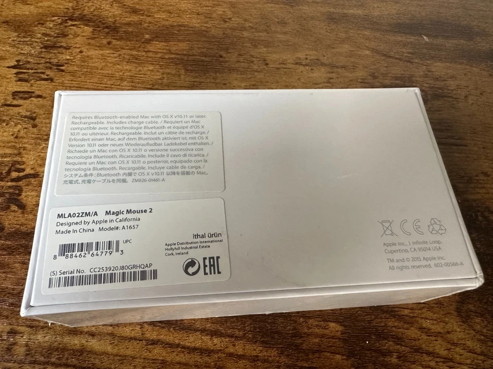 Genuine Apple Magic Mouse 2 - A1657 - Brand New Sealed - White - Image 3 of 4