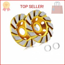 2 Pieces 4 Inch Concrete Stone Ceramic Turbo Diamond Grinding Cup Wheel,12 Segs