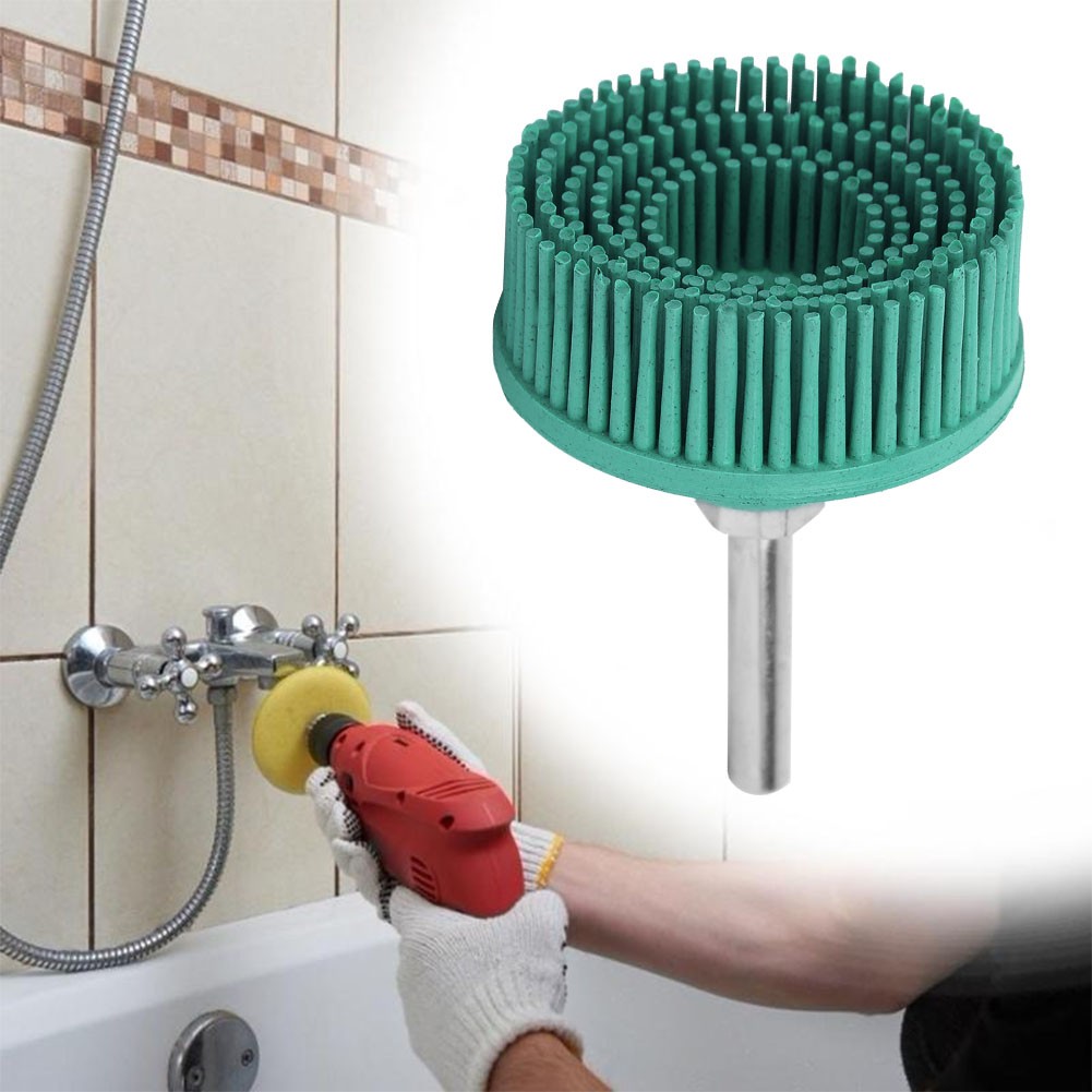 2inch Bristle Disc Emery Rubber Abrasive Brush Polishing Wheels Green❤