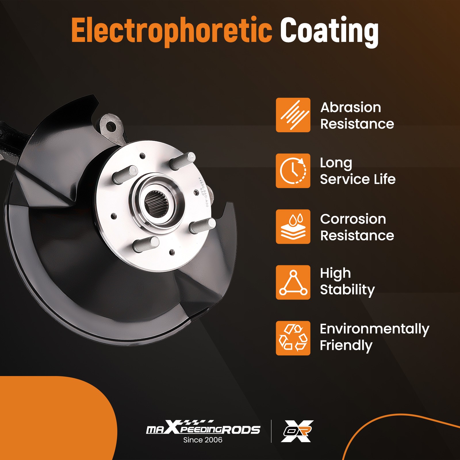 Pair Front Wheel Hub & Bearing Knuckle Assembly For Honda Civic  2003-2004 2005