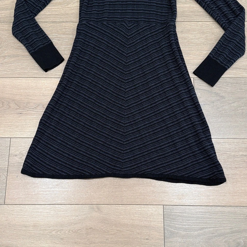 PRANA Coal Black Monica Sweater Dress Long Sleeve Cowl Neck Wool Knit Size M - Image 4 of 4