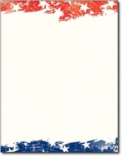 Patriotic Flag Printable Letterhead Stationery Paper 80 PCS 8.5x11 Inch 28lb