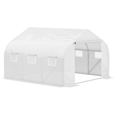 #ad 12#x27; x 10#x27; x 7#x27; Greenhouse Large Walk in Hot Green House Plant Gardening White $104.99