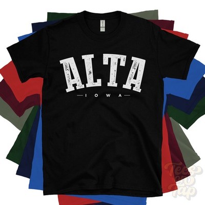 ALTA IOWA T-SHIRT Buena Vista USA Retro Uni College Style Heimatstadt Geschenkidee