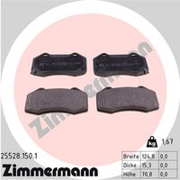 Zimmermann Bremsbelagsatz Scheibenbremse 25528.150.1 FüR Corsa Opel X15 S07 Cdti