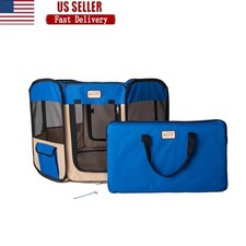 Portable Pet Playpen Dogs Cats Travel Lightweight Water Resistant Easy Setup New