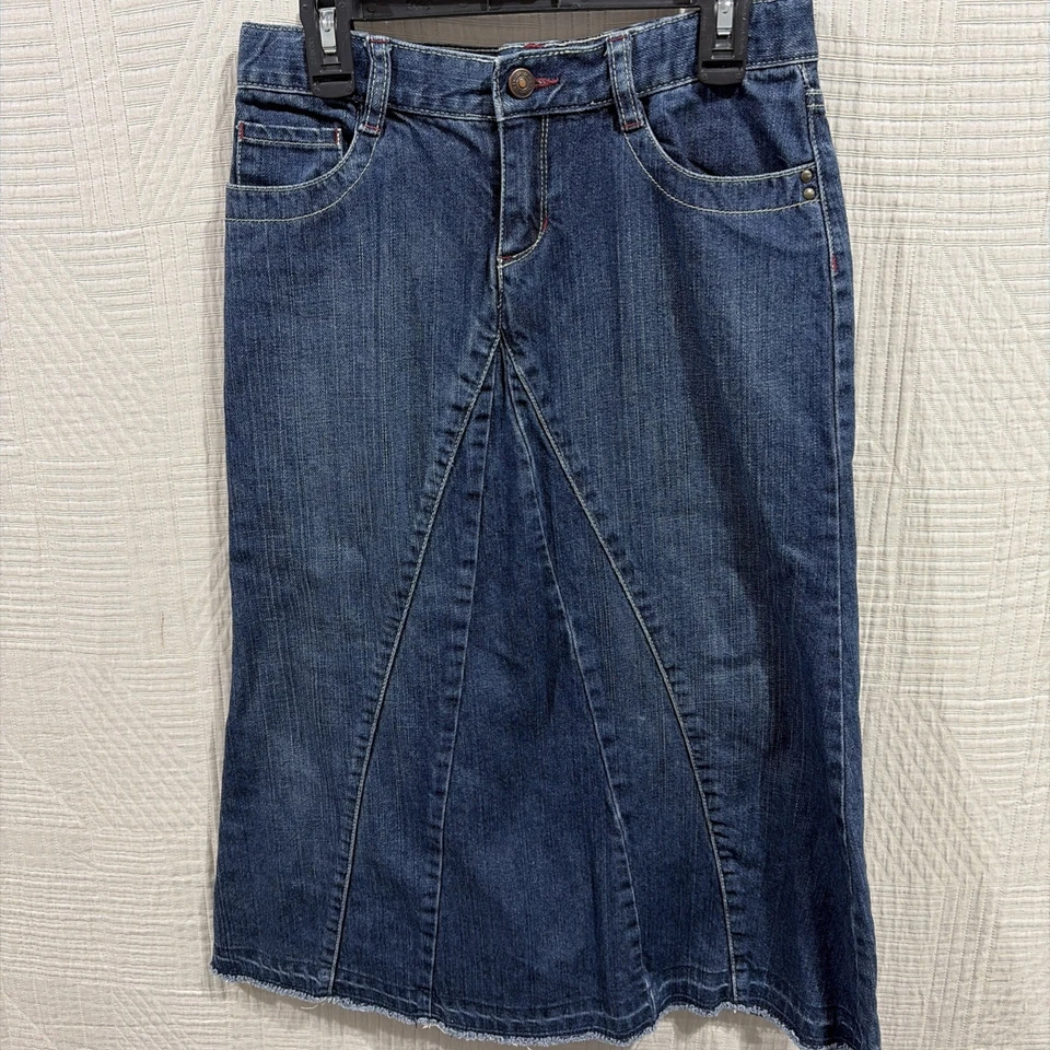 Falda larga denim Gap para niñas talla 12 Foto 2 de 4