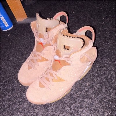 Jordan Air Jordan 6 Retro x Travis Scott British Khaki Suede Men's Sneakers